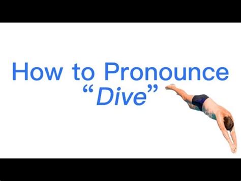 How to pronounce DIVING in English .
